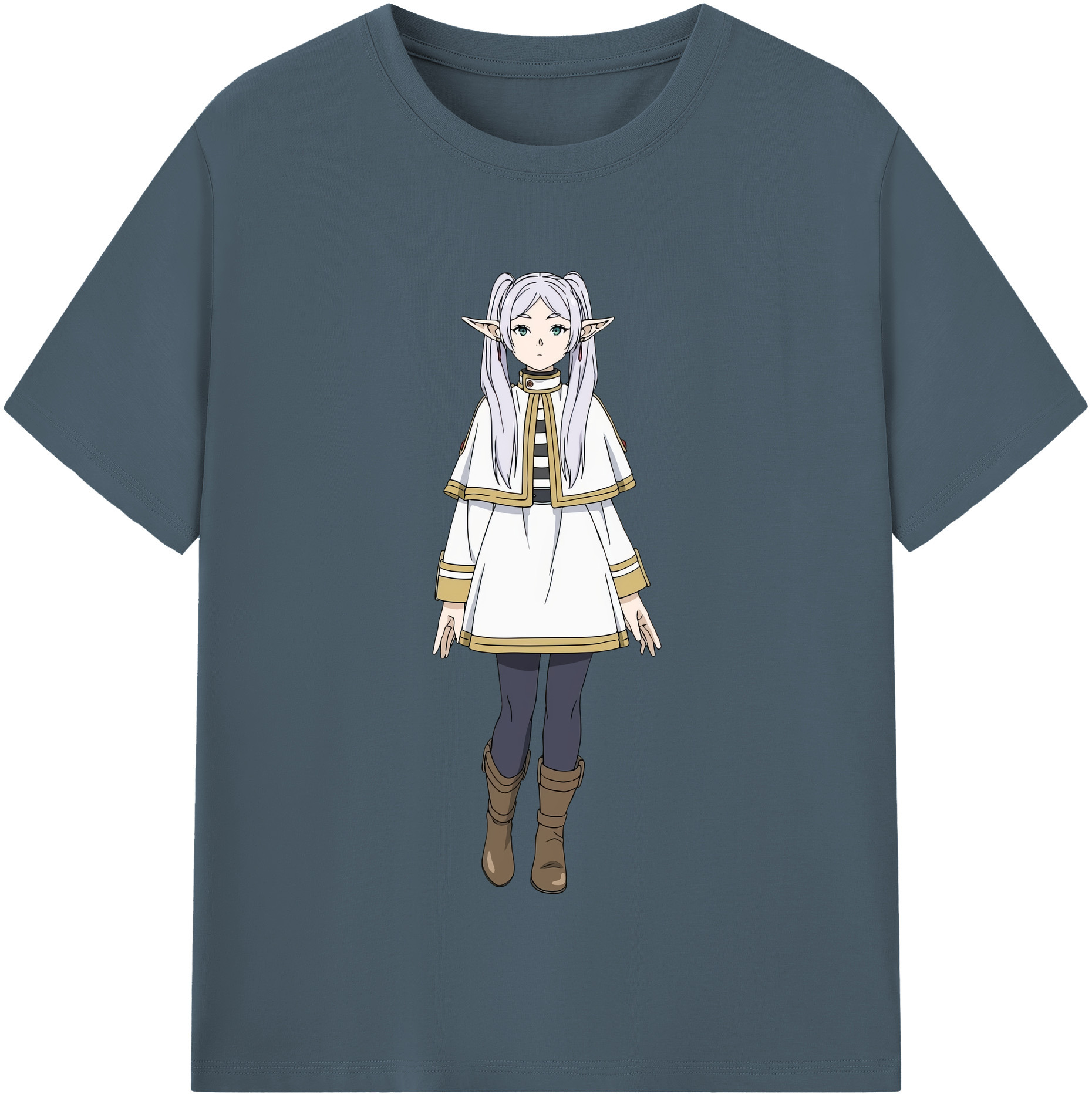（画像用） 葬送のフリーレン Frieren 綿100％半袖Tシャツ（フロントプリント）
